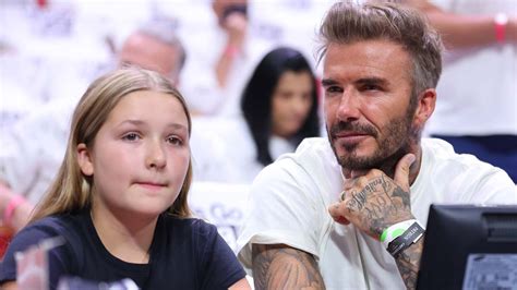 David Beckham Proves Daughter Harper Could Be A Future England Footballer Watch Hello