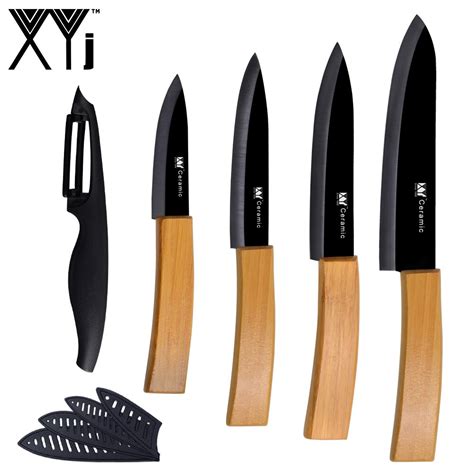 Xyj Brand 5 Piece Best Cooking Tools 3 4 5 6 Kitchen Knives Black