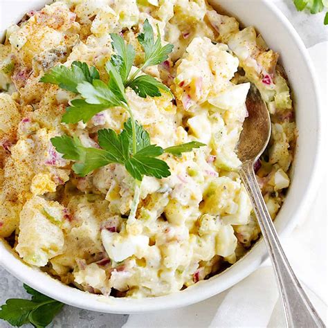 Classic Creamy Potato Salad Seasons And Suppers
