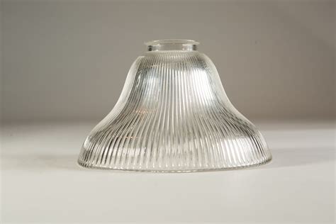 Vintage Holophane Glass Shade Prismatic Tempered Light Pendant