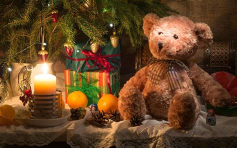 Christmas Teddy Bear Wallpapers Wallpaper Cave