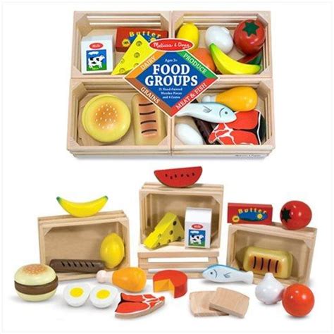 Melissa And Doug Food Groups Wooden Play Set Group Meals Food