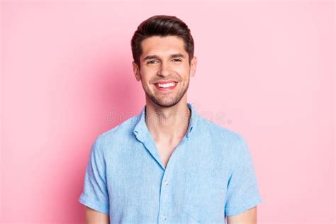 Photo Of Handsome Positive Guy Look Camera Beaming White Smile Wear