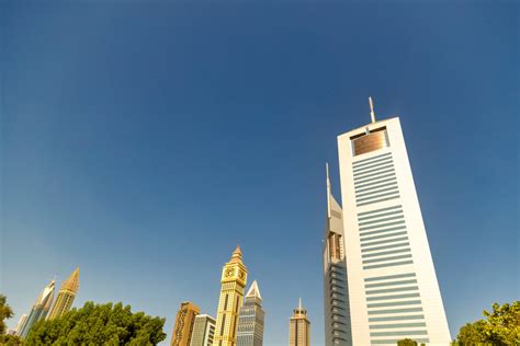 Dubai Financial Center District View Of The Jumeirah Emirates Towers