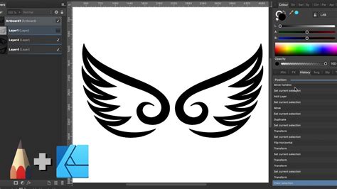 How to Draw Angel wings | วาดปีกนางฟ้า | Affinity Designer (Vector