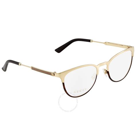 gucci gold unisex eyeglasses gg0134o002 889652076935 eyeglasses jomashop