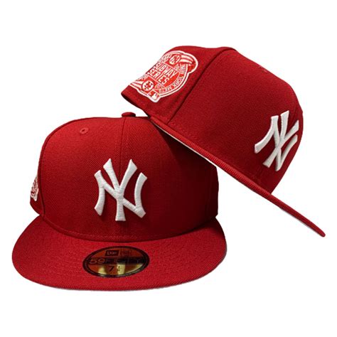 New York Yankee All Red 2000 Subway Series Fitted Hat Sports World 165