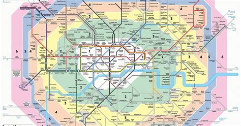 London Rail Zones Map