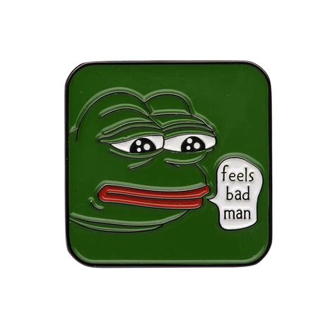 Internet Memes Sad Pepe Frog Lapel Pin Feels Bad Man 4chan Kekistan