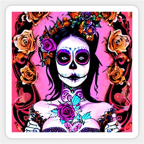 Day Of The Dead Art Day Of The Dead Girl Sticker Teepublic