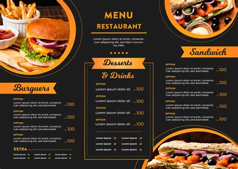 11 Restaurant Menu Card Designs Ai Psd Docs Pages Design Trends Gambaran