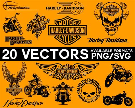 Harley Davidson Svg Bundle Motorcycle Harley Davidson Motors Etsy