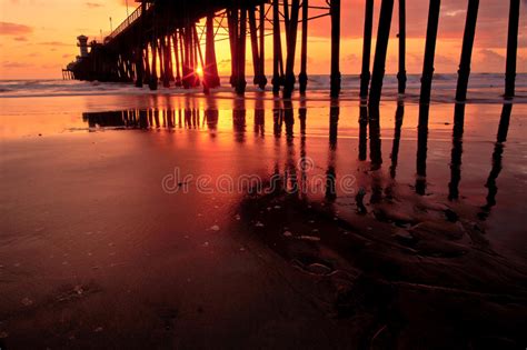 Oceanside Pier Stock Photo Image Of Sunset Seashore 30458866