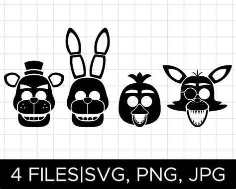 Fnaf Svg Five Nights At Freddys Svg Freddy Svg Bonnie Etsy Hong Kong