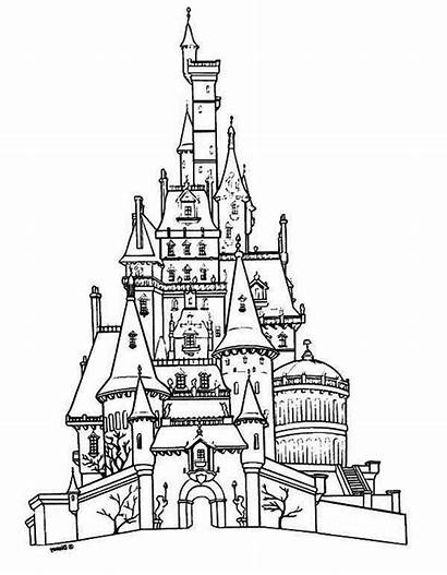 Castle Coloring Houses Pages Beauty Sleeping Drawing