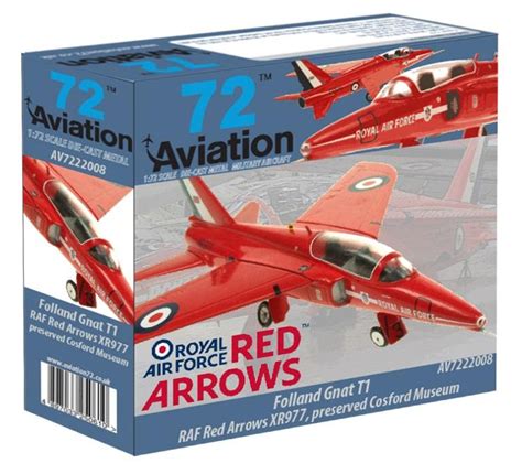 Av7222008 Aviation 72 Folland Gnat T1 Raf Red Arrows Xr977 Preserved