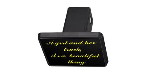A Girl And Her Truck Beautiful Tow Hitch Cover Zazzle