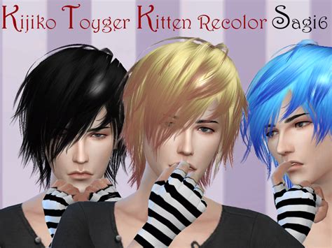 The Sims Resource Kijiko Toyger Kitten Hair Male Version Recolor