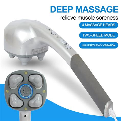 Twofour Head Machine Electric Handheld Massager Full Body Neck Back Muscle Relax Vibrating Deep