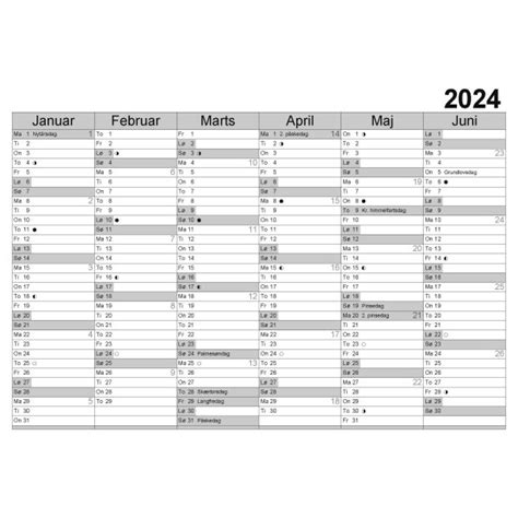 Kalender 2024 Karton A4 Standard Kalender Bundtrade Aps