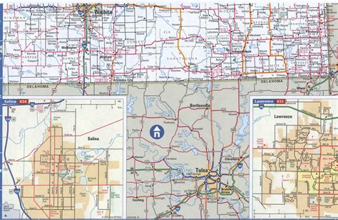 Map Of Kansas Eastern Free Highway Road Map Ks With Cities Towns Counties