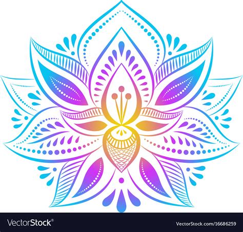 Mandalas Ethnic Style Decorative Lotus Flower Vector Image