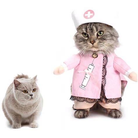 Funny Cute Pet Uniform Cat Doctor Nurse Cosplay Suit Pet Clothes