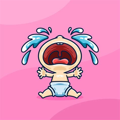 Crying Baby Cartoon 9015754 Vector Art At Vecteezy