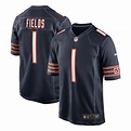 Men's Nike Justin Fields Navy Chicago Bears 2021 NFL Draft First Round ...