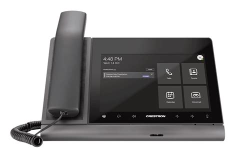 Crestron Uc P8 T Hs Crestron Flex 8 In Audio Desk Phone With Handset