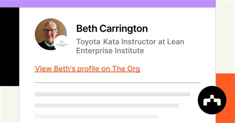 Beth Carrington Toyota Kata Instructor At Lean Enterprise Institute