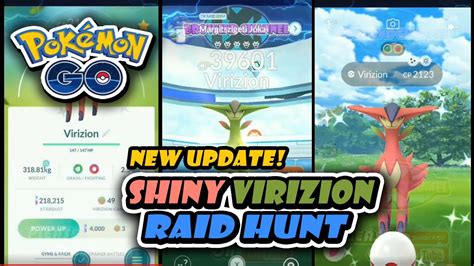 Shiny Virizion Raid Hunt Pokemon Go Youtube