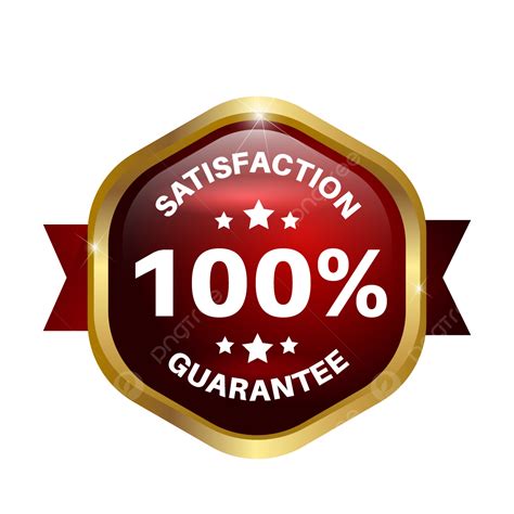 100 Satisfaction Guarantee Vector Design Images 100 Percent