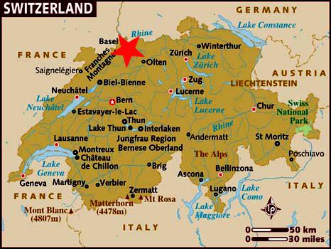 Al este, con eslovenia y el mar adriático; Basilea (Suiza) Información de interés y mapa