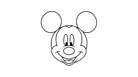 How To Draw Mickey Mouse Head Drawing Step By Step For Beginners Easy