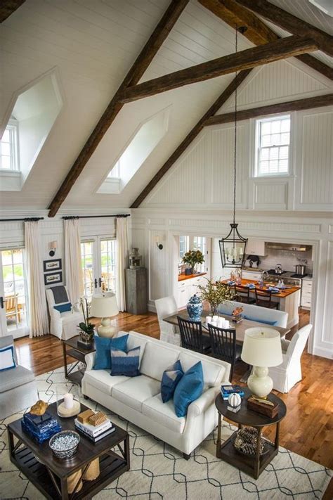 Open Floor Plan With Cathedral Ceilings Via Hgtv Living Room Dining