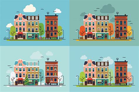 Royalty Free Townhouse Clip Art Vector Images And Illustrations Istock