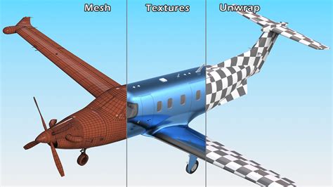 Turboprop Business Aircraft 3d Model 149 3ds Blend C4d Fbx Max