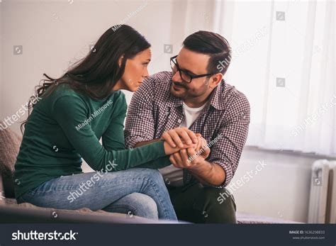 Woman Sad Depressed Her Man Consoling Stock Photo 1636298833 Shutterstock