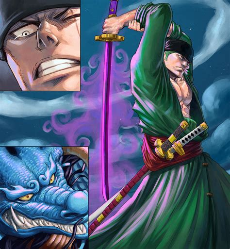 Zoro Vs Kaido One Sword Style Digital Art By Darko Babovic