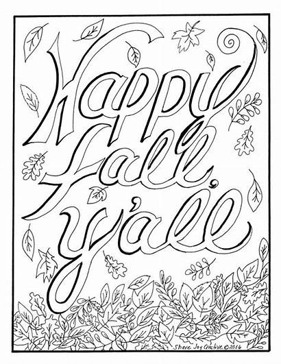 Coloring Fall Pages Happy Yall Books Printable