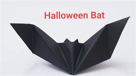 How To Make Paper Halloween Bateasy Halloween Origami Bat Youtube