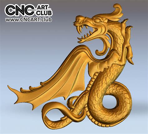 Chinese Dragon Design 3d Stl File For Cnc Woodworking