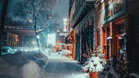 Snow Town Wallpapers Top Free Snow Town Backgrounds Wallpaperaccess