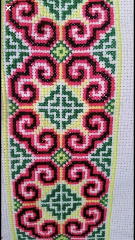 Pin by Mailee Klein on Hmong Cross Stitch | Cross stitch boarders ...