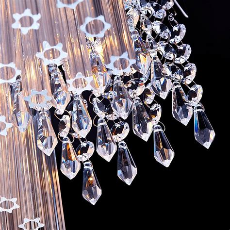 Crystal Rain Drop Chandelier Modern And Contemporary Flush Mount