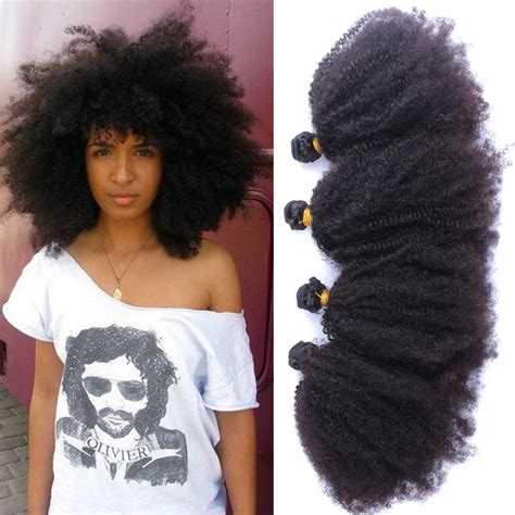 Buy 6a Mongolian Kinky Curly Hair Virgin Human Hair Weave 4 Pieces Lot Afro