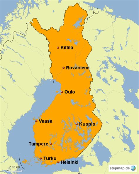 Stepmap Flughäfen Finnland Landkarte Für Finnland