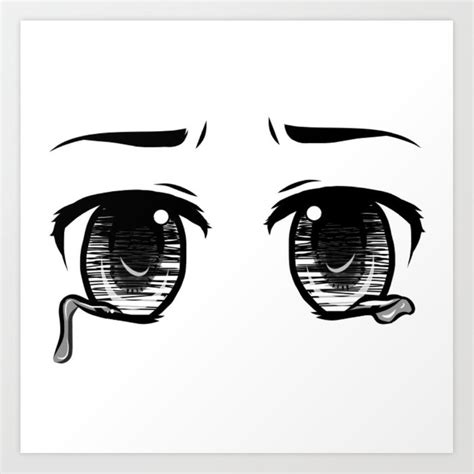 Sad Anime Eyes Art Print By Paigepavelko Society6