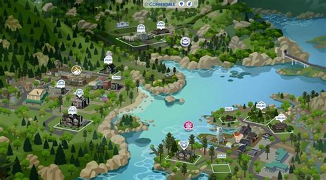 The Sims 4 High School Years Map Neighborhoods And Lots